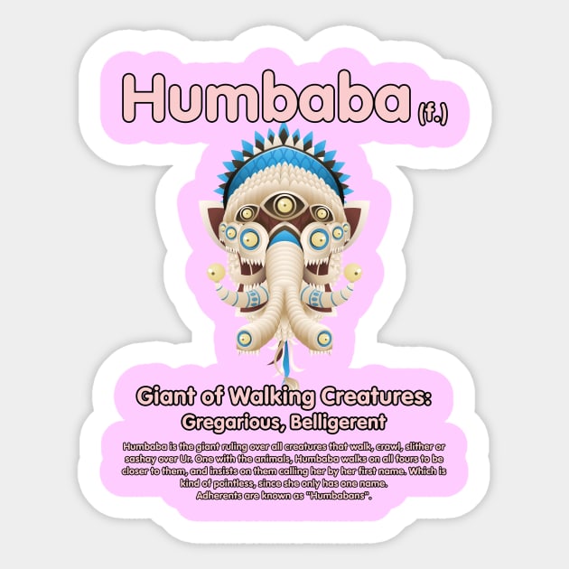 Humbaba Sticker by Justwillow